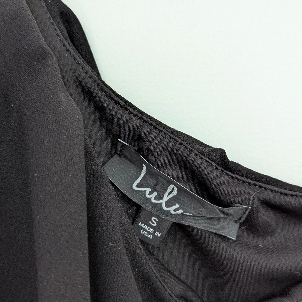 Lulu's Black One-Shoulder Ruffled Mini Dress - Picture 6 of 7